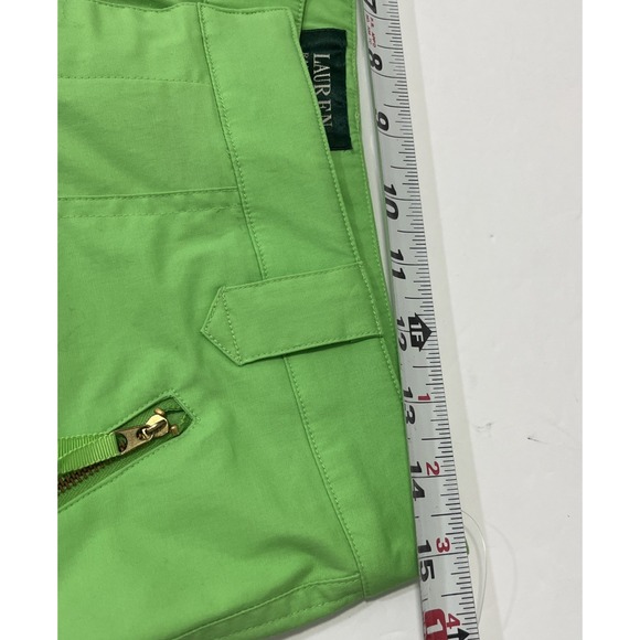 Lauren Ralph Lauren Parrotc FB Lime Green Capri Pants 8 - Picture 6 of 12